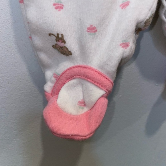 3/$15 Carter’s Pink and White Money Baby Sleepe - Picture 4 of 7